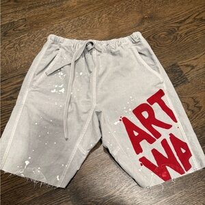 Gray and Red Men's Shorts